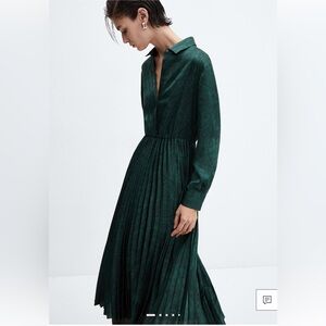 Paisley-Print Satin Dress